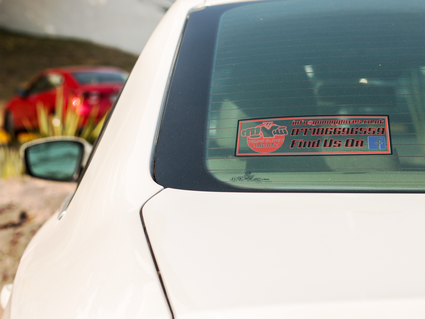 Young Gloves Window Car Sticker (inside)