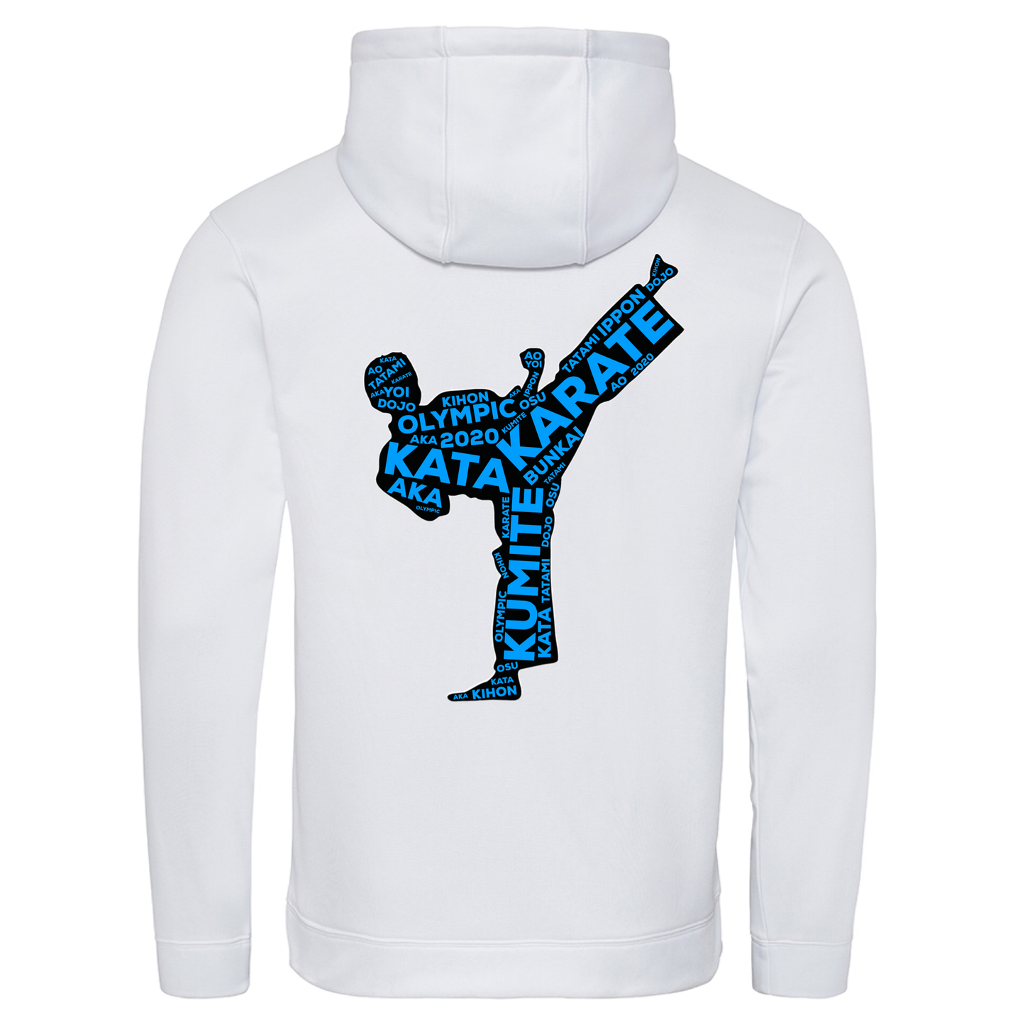 Karate Olympic 2024 Hoodie (White-Blue)