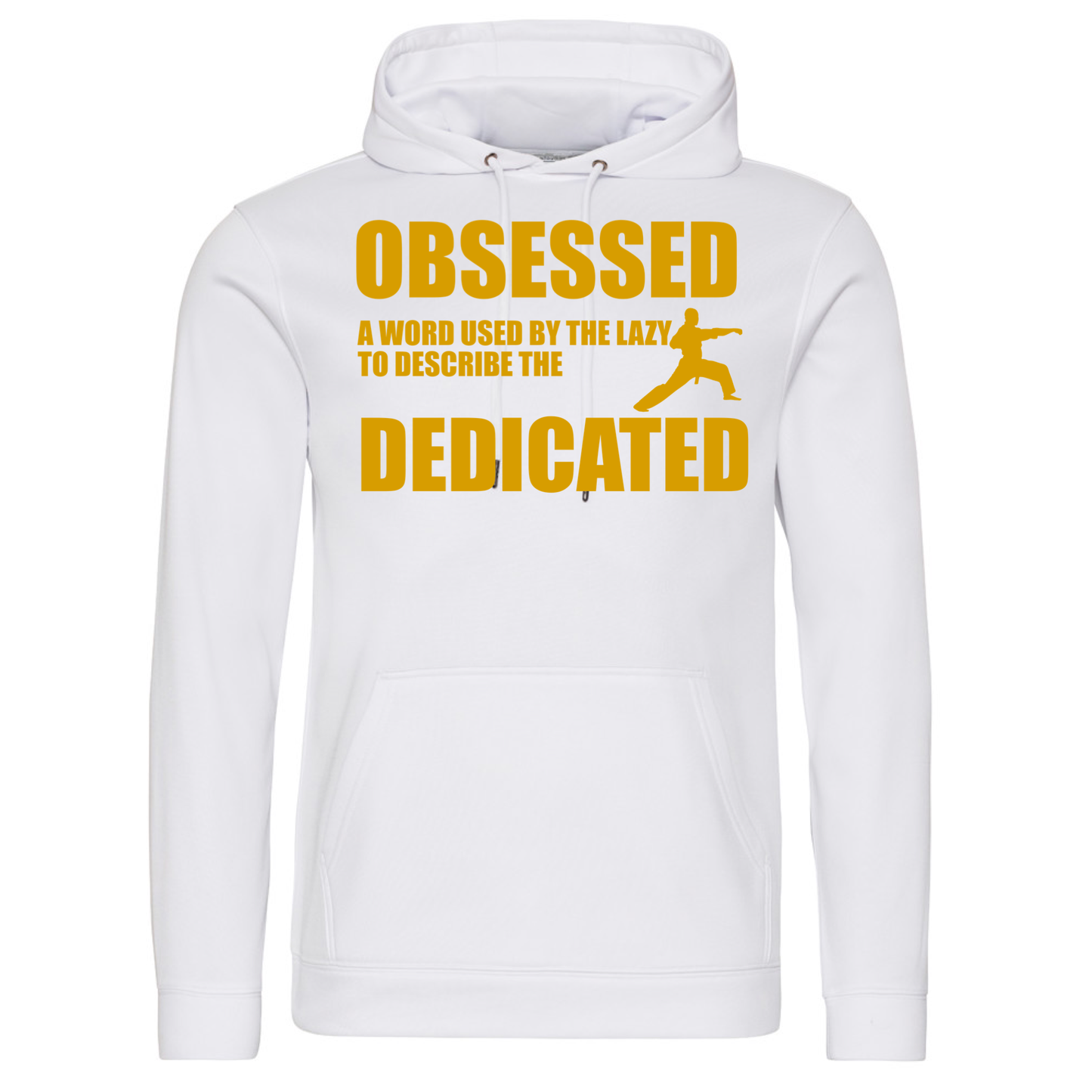 Obsessed white/gold karate hoodie