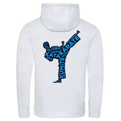 Karate Olympic 2024 Hoodie (White-Blue)