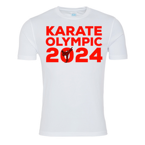 Karate Olympic 2024 T-shirt (White-Red)
