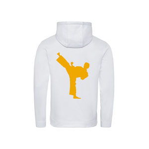 Obsessed white/gold karate hoodie