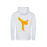Obsessed white/gold karate hoodie