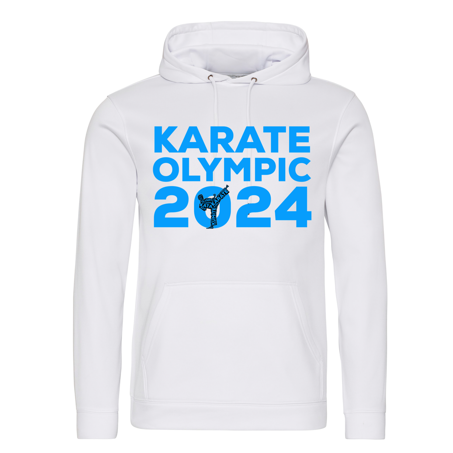 Karate Olympic 2024 Hoodie (White-Blue)