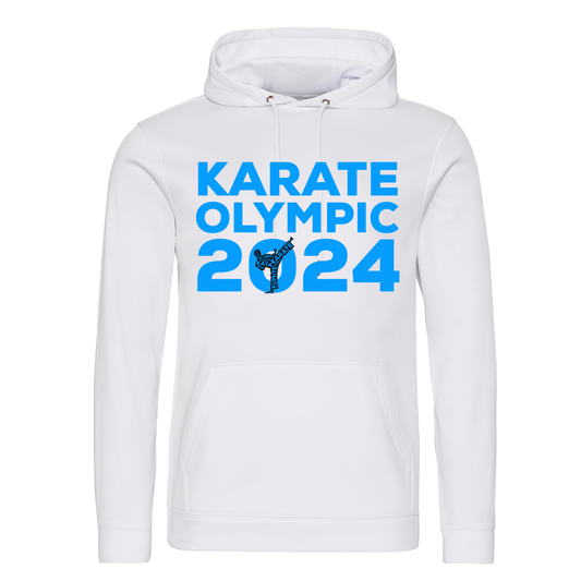 Karate Olympic 2024 Hoodie (White-Blue)
