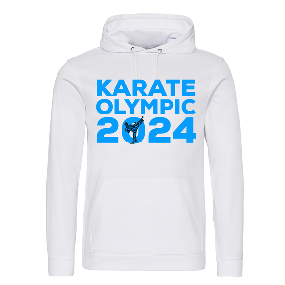 Karate Olympic 2024 Hoodie (White-Blue)