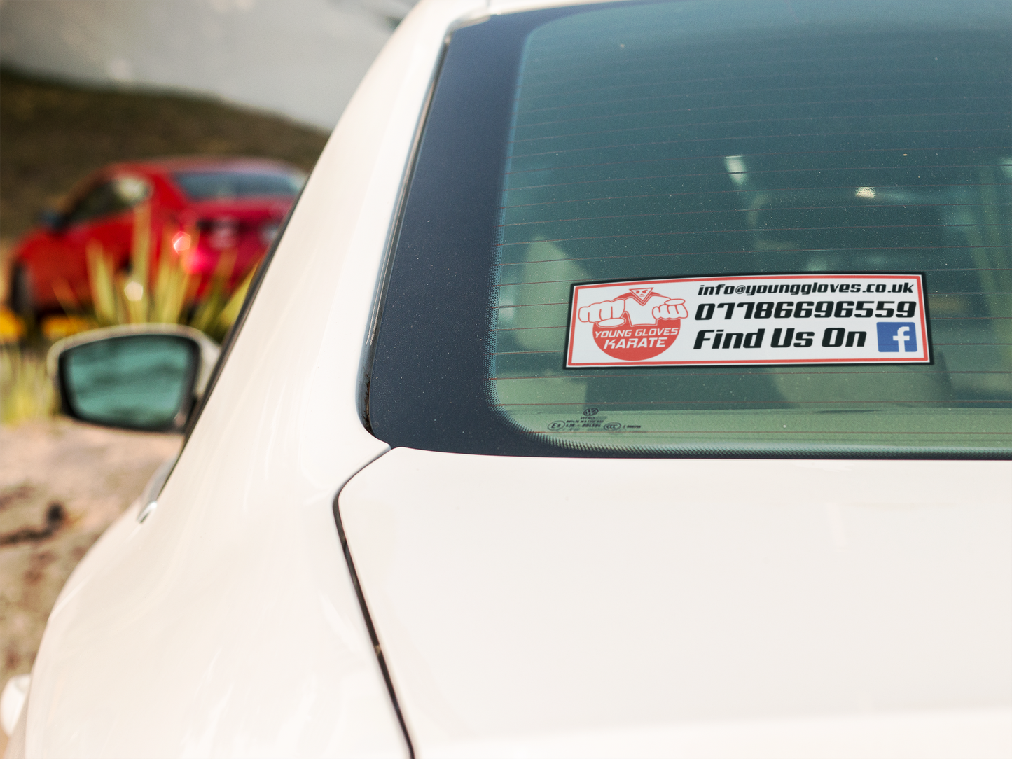 Young Gloves Window Car Sticker (Outside)