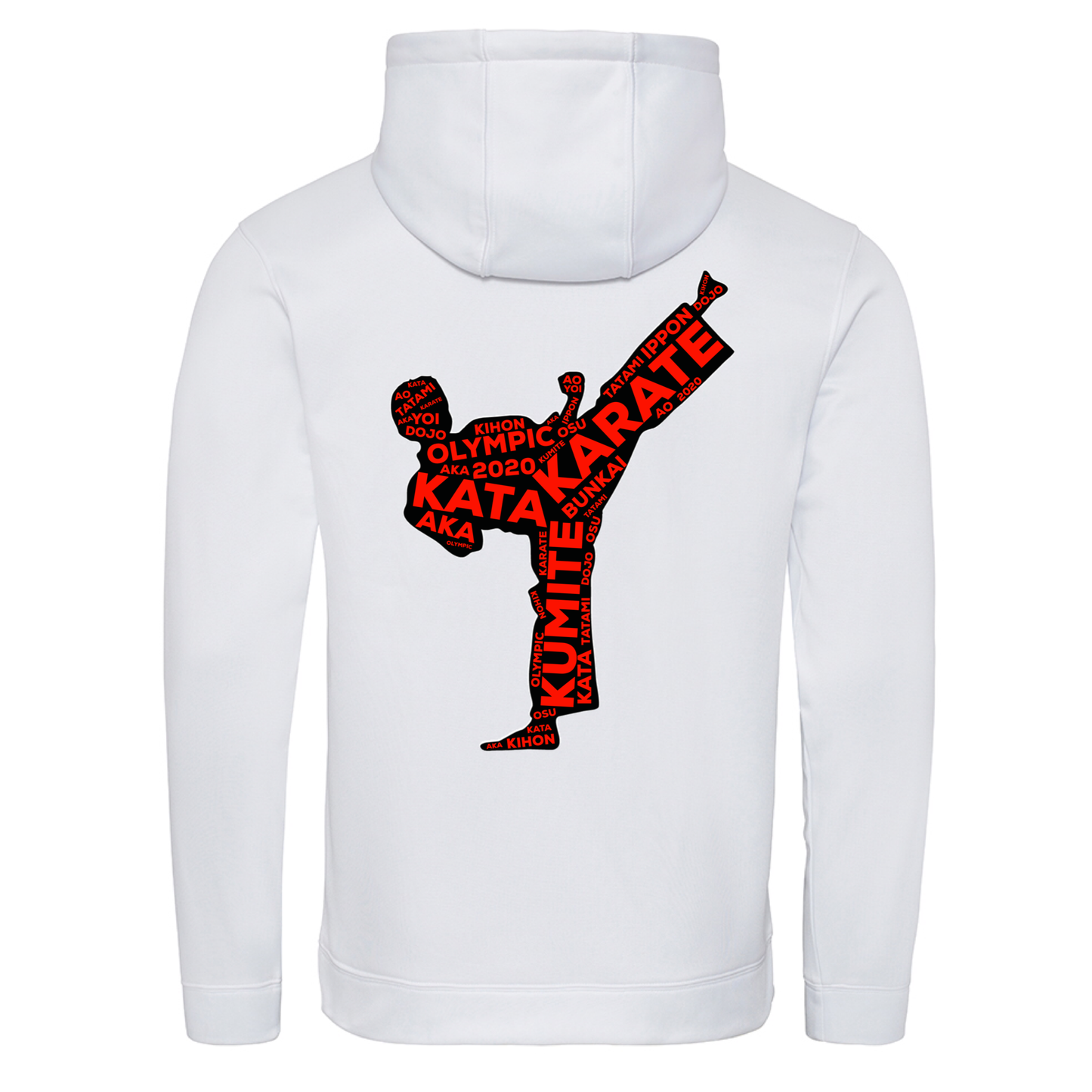 Karate Olympic 2024 Hoodie (White-Red)
