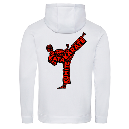 Karate Olympic 2024 Hoodie (White-Red)