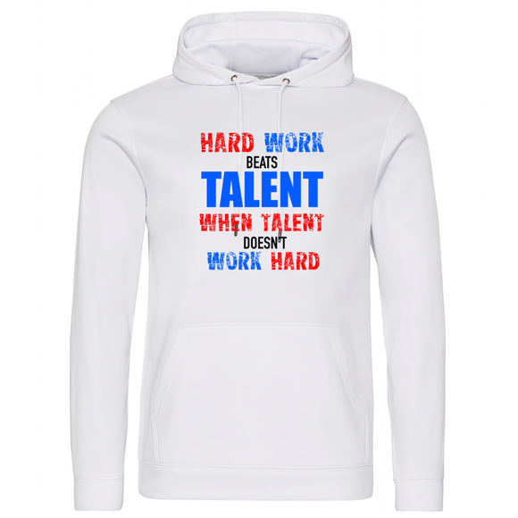 Hard work beats talent karate hoodie