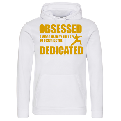 Obsessed white/gold karate hoodie